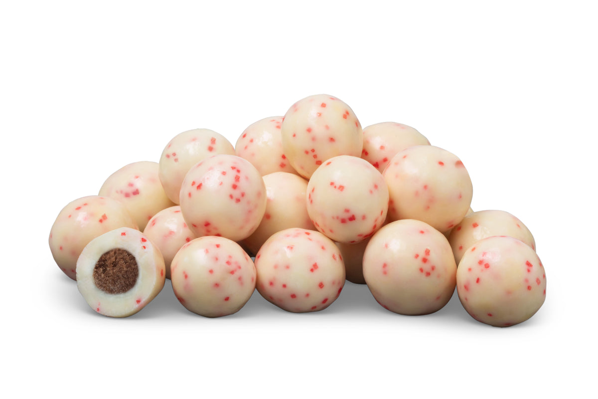 White Fudge Valentine Brownies with Sprinkles