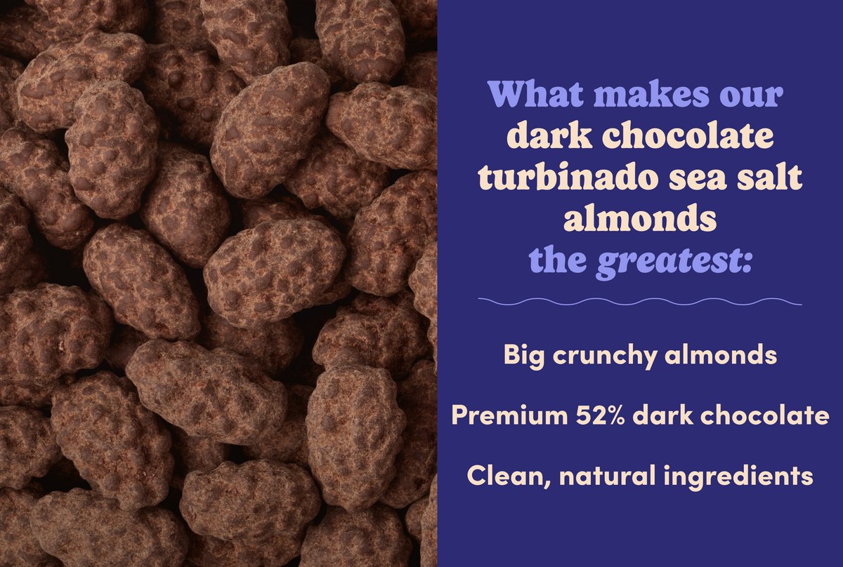 Dark Chocolate Turbinado Sea Salt Almonds