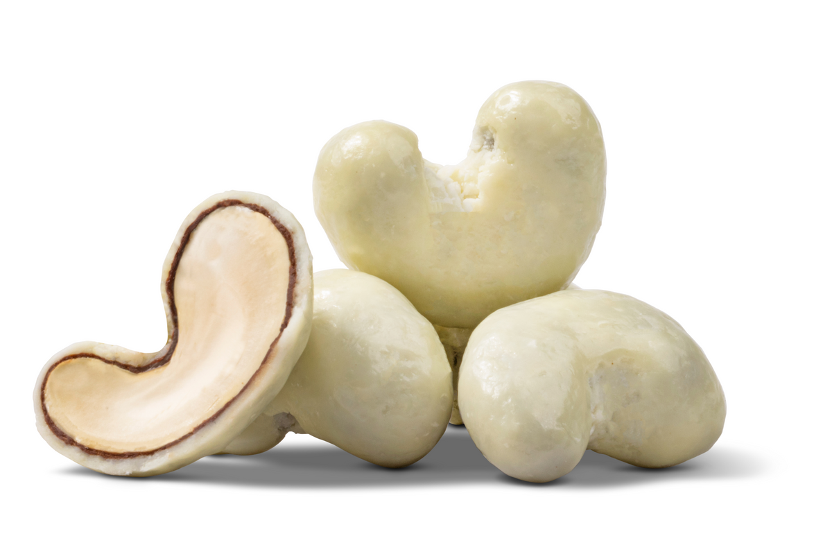 Coconut-Flaked White-Chocolate Cashews