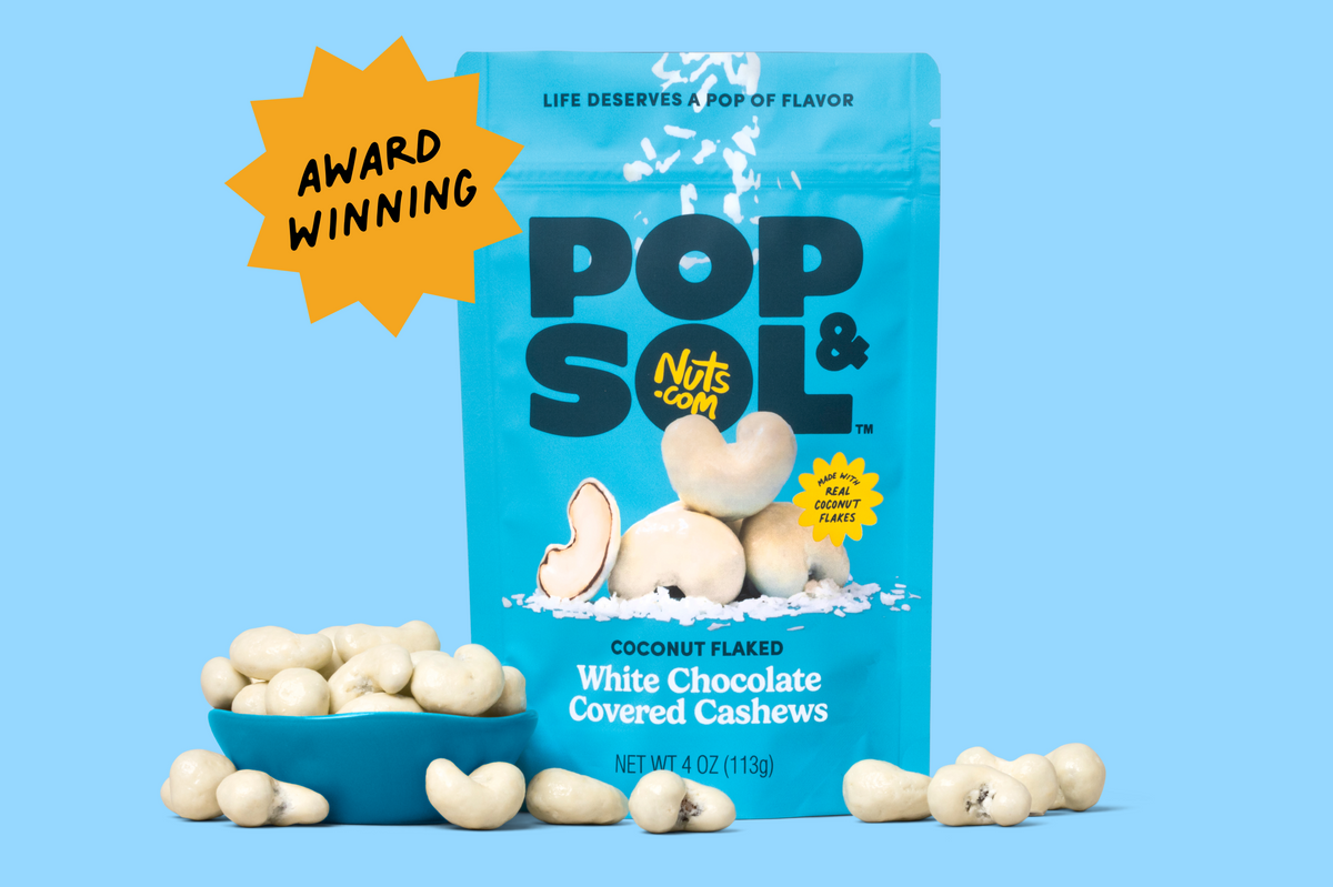 Coconut Flaked White Chocolate Cashews